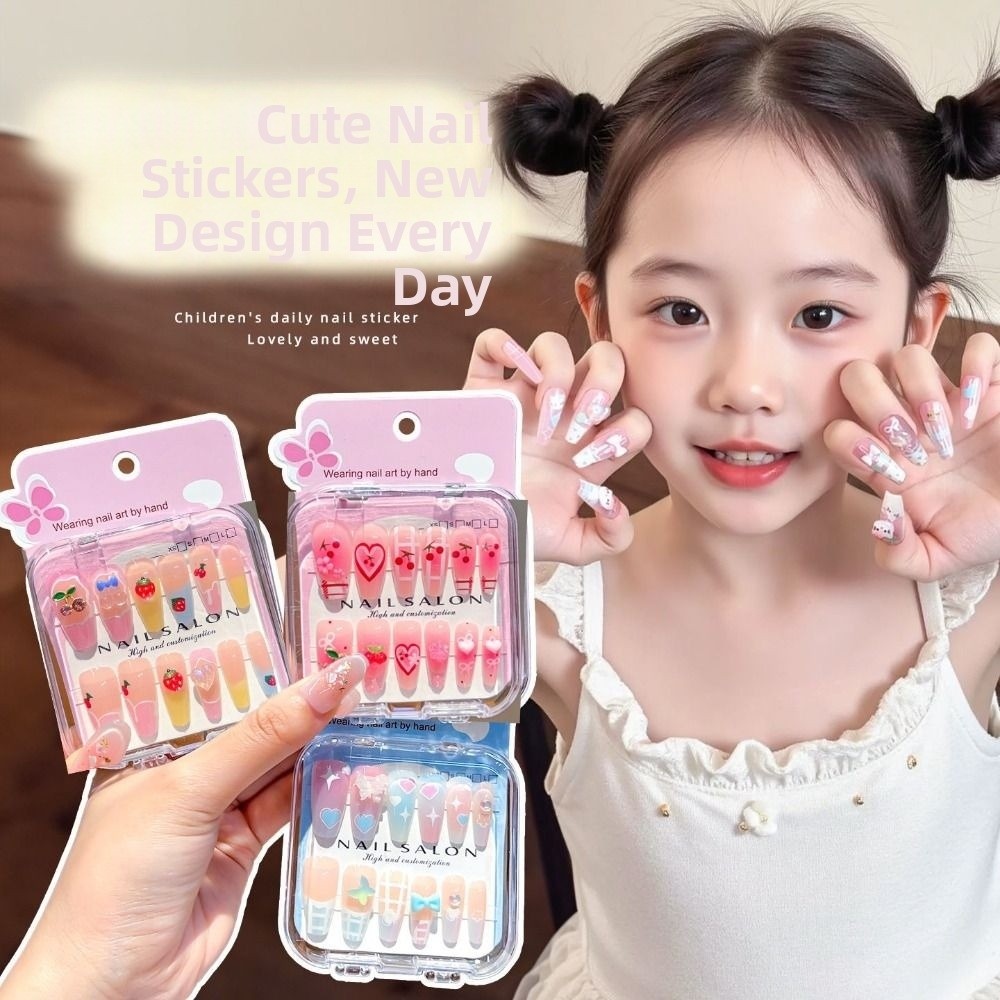 Nail Art Love - Hete cartoon kinder nagels met kersen