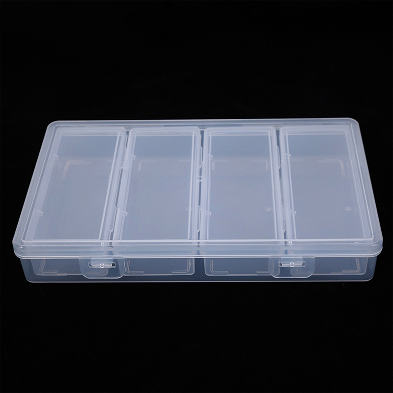 Nail Art Extension - 4-delige onafhankelijke opbergbox, transparant, voor nagelkunst,