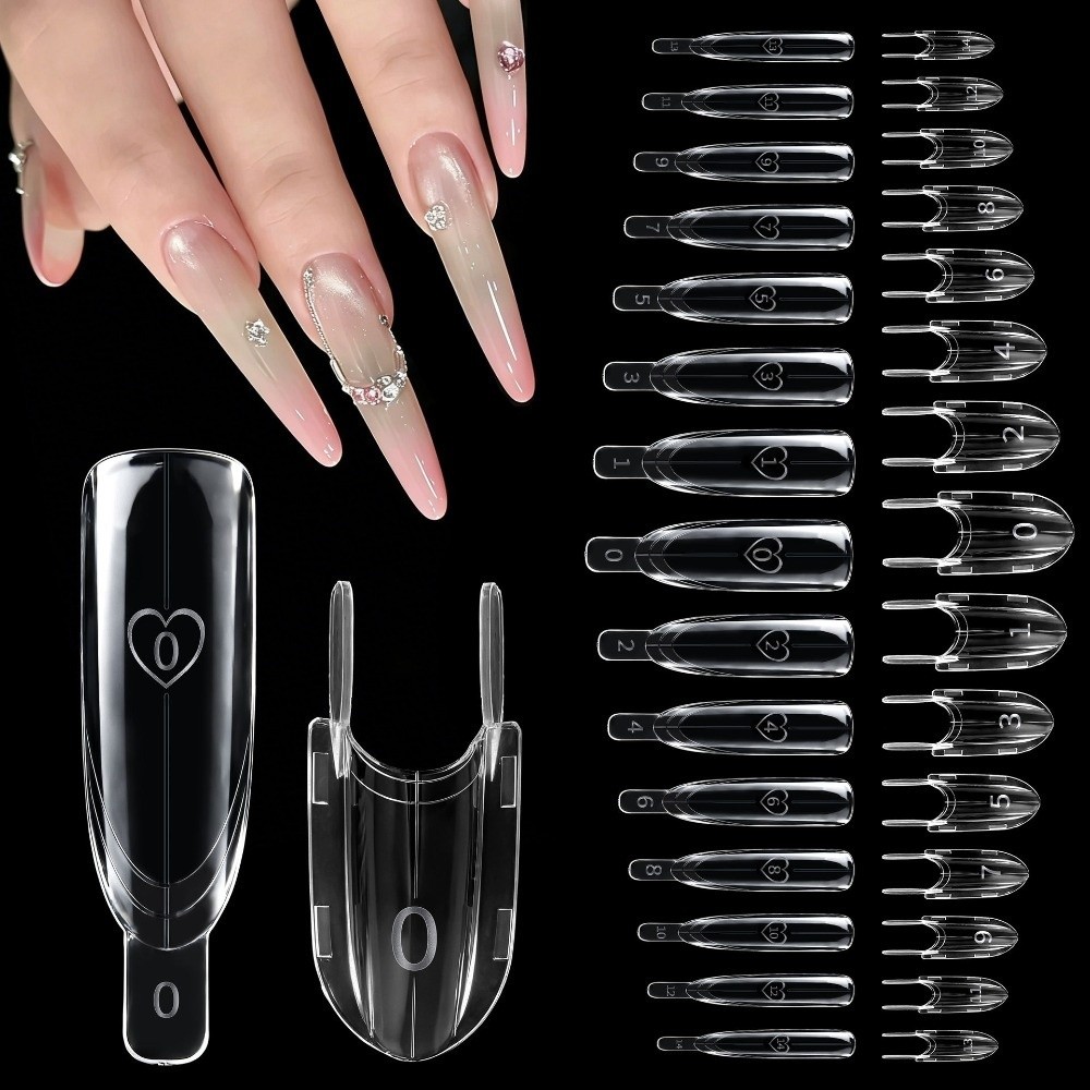 Nail Art Extension - 120 stuks Raketvormige Sandwich Dubbele Nagelvormen