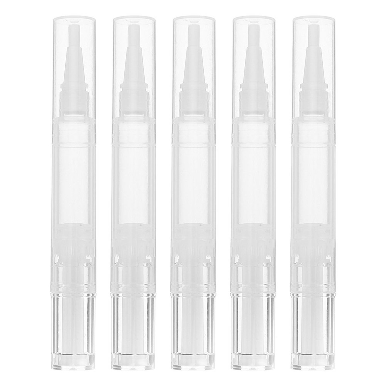 Cuticle Oil Pen - 5 stuks navulbare nageloliepen, transparant, draaibaar,