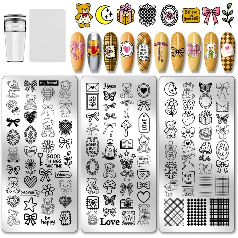 3 stuks schattige beer nagel s - Nail Art Love recensie en prijs