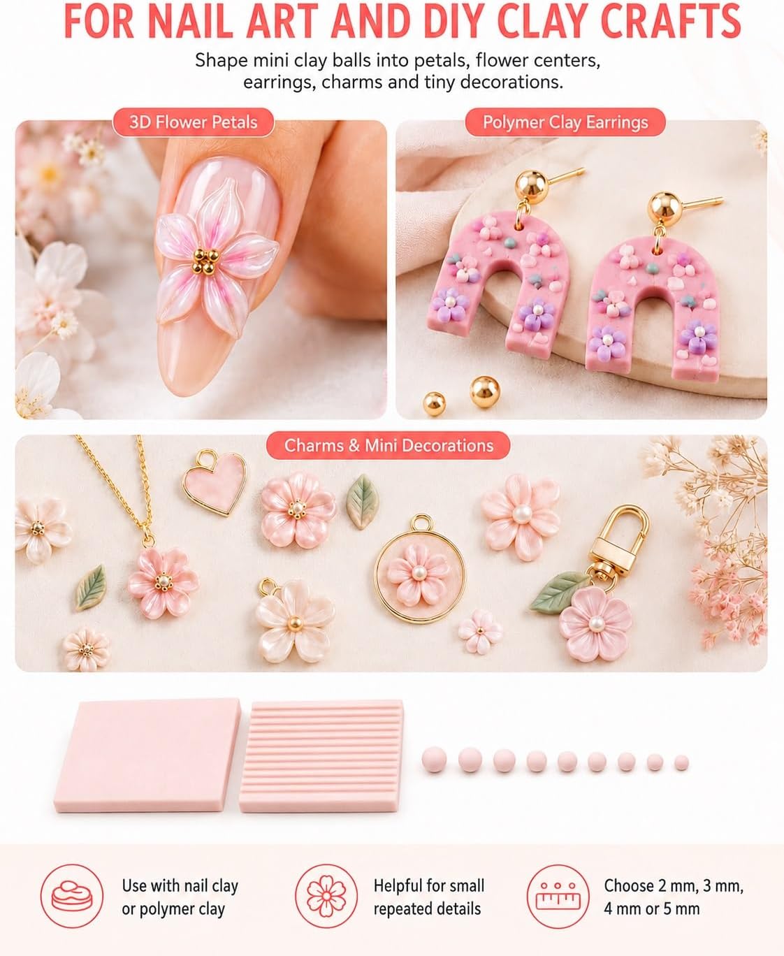 4-delige 3D-print klei gelball - Nail Art Gel recensie en prijs