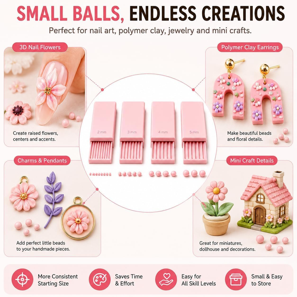 4-delige 3D-print klei gelball - Nail Art Gel recensie en prijs
