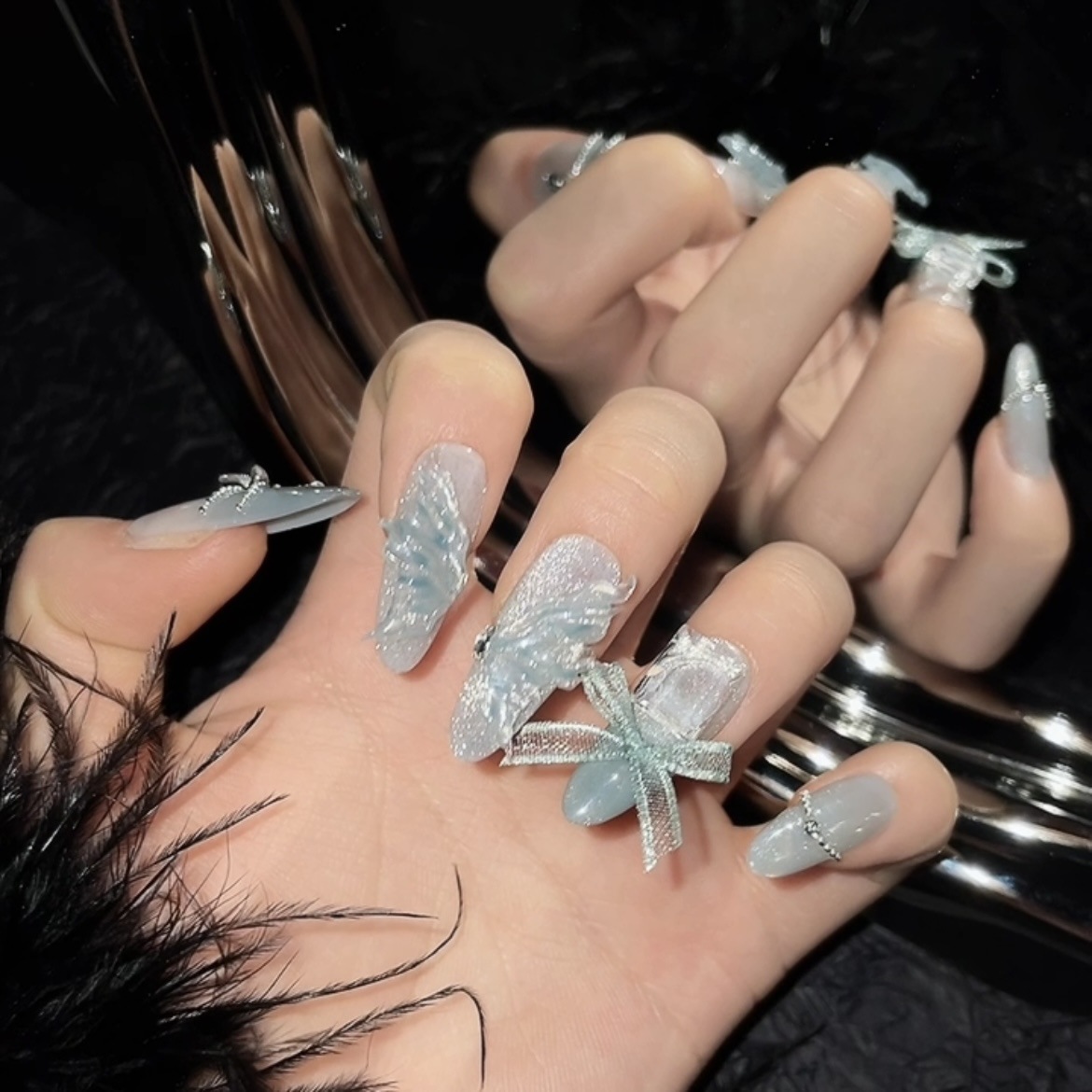 10 stuks pure handgeperste lan - Nail Art Oval recensie en prijs